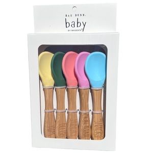 Rae Dunn baby by Magenta Bamboo/Silicone Spoon Set (5)